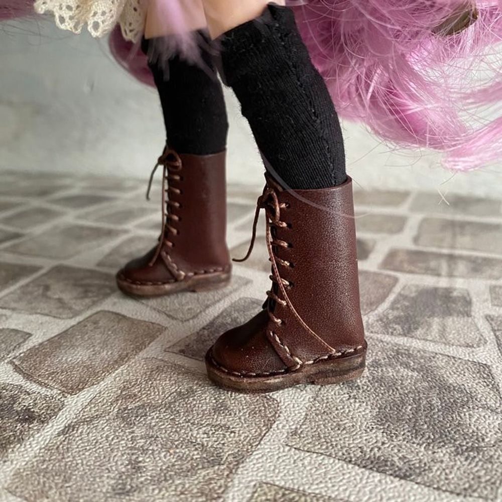 ネオブライス&ピュアニーモSリカちゃん シンプルレースアップブーツ