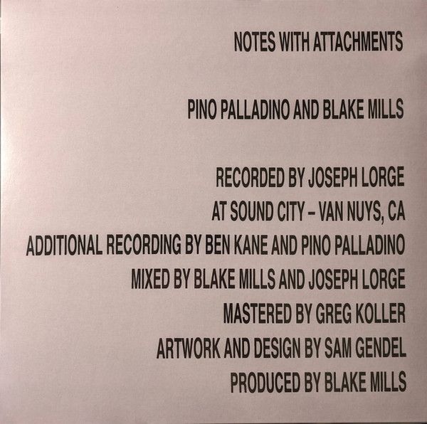 米LP Pino Palladino & Blake Mills Notes With Attachments 米LP Pino Palladino & Blake Mills Notes With Attachments