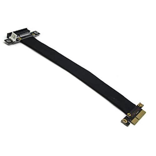 ストレート to ストレート_30cm 10Gtek PCIE 3.0 延長ケーブル 4X to 4X オス-メス スロット ストレートからストレート エクステンダーライザーケーブル 干渉防止EMI素材 30cm(全長33cm) 黒