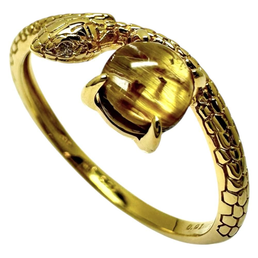 12号 スネーク ダイヤモンド 計0.34ct リング・指輪 K18ゴールド 18金