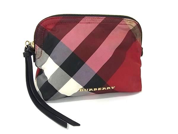 BURBERRY バーバリー チェック柄 ナイロン マルチケース ポーチ