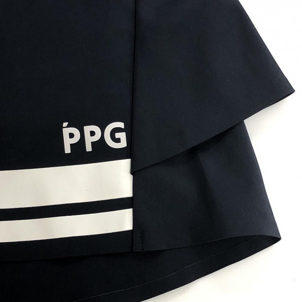PEARLY GATES - 【超美品】パーリーゲイツ スカート ネイビー×白 ウエストメッシュ 後ロゴ PPG  レディース 0(S) ゴルフウェア PEARLY GATES 超美品】パーリーゲイツ スカート ネイビー×白 ウエストメッシュ