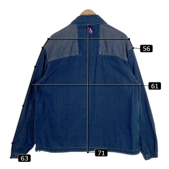 THE NORTH FACE PURPLE LABEL ノースフェイス パープルレーベル 21SS PALACE パレス Indigo Ripstop  Coach Jacket インディゴ リップストップ コーチジャケット インディゴ Size L