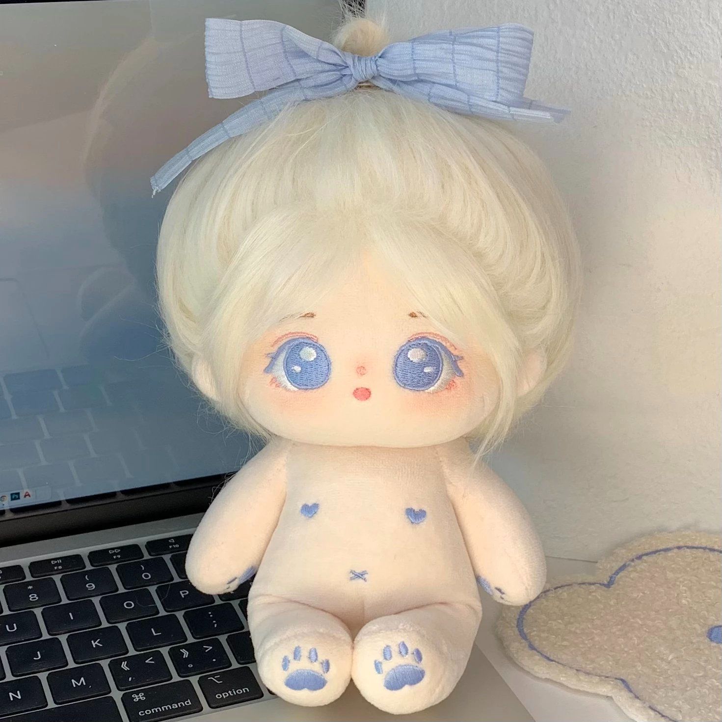 無属性ぬいぐるみ 自作 10cm すのーらびっと ぬいぐるみ 自作ぬい 無属性 素体 10cm - メルカリ