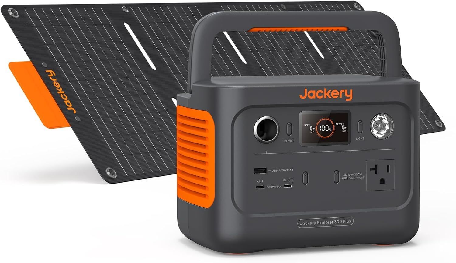 Jackery Solar Generator 300 Plus 40W Mini ポータブル電源 ソーラーパネル セット 288Wh|300W リン酸鉄 ポータブルバッテリー 太陽光 パネル 40W ジャクリ 300 プラス