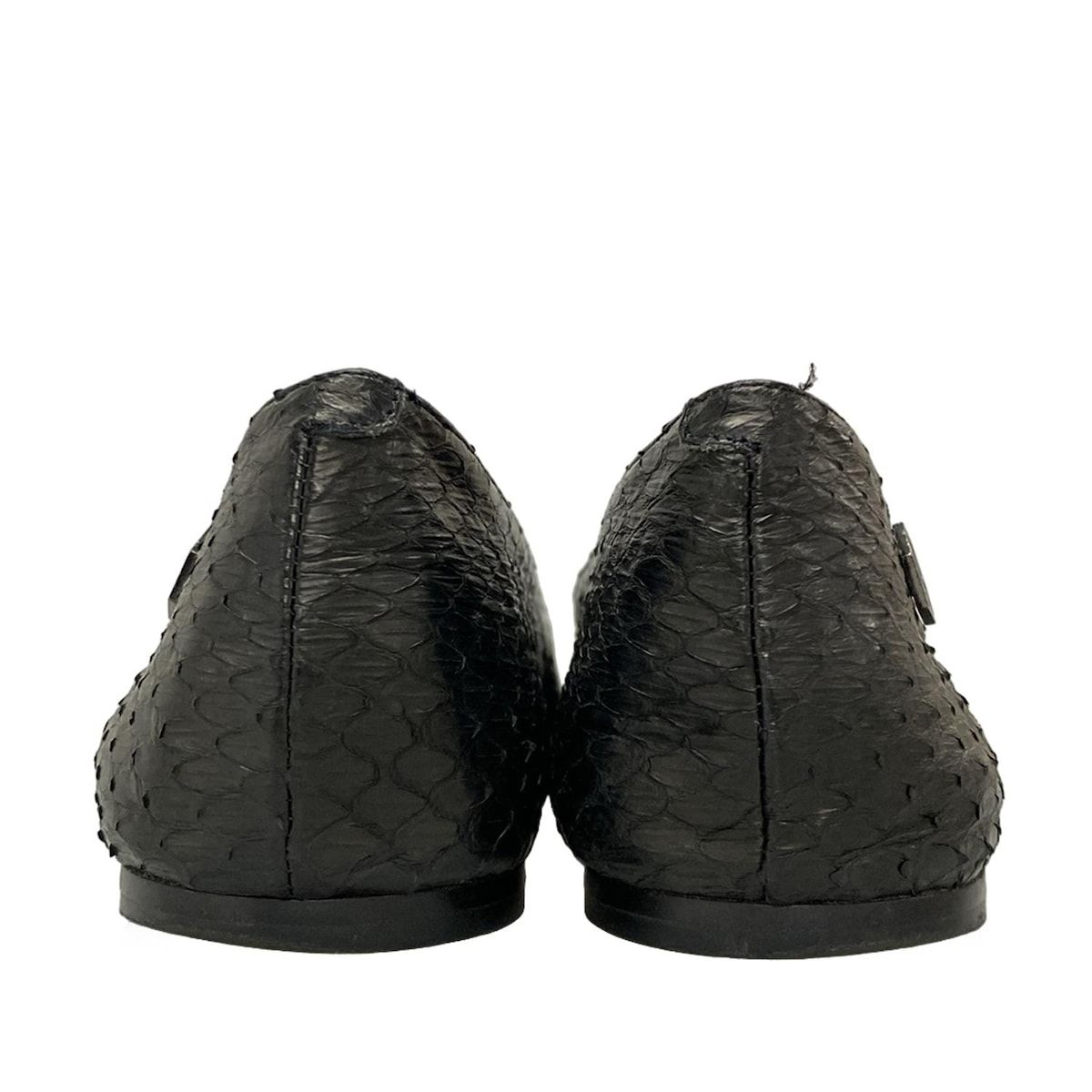  PHILIPP PLEIN フィリッププレイン フラットシューズ 37 メンズ - 黒 型押し加工 スタッズ ビジュー レザー その他 靴