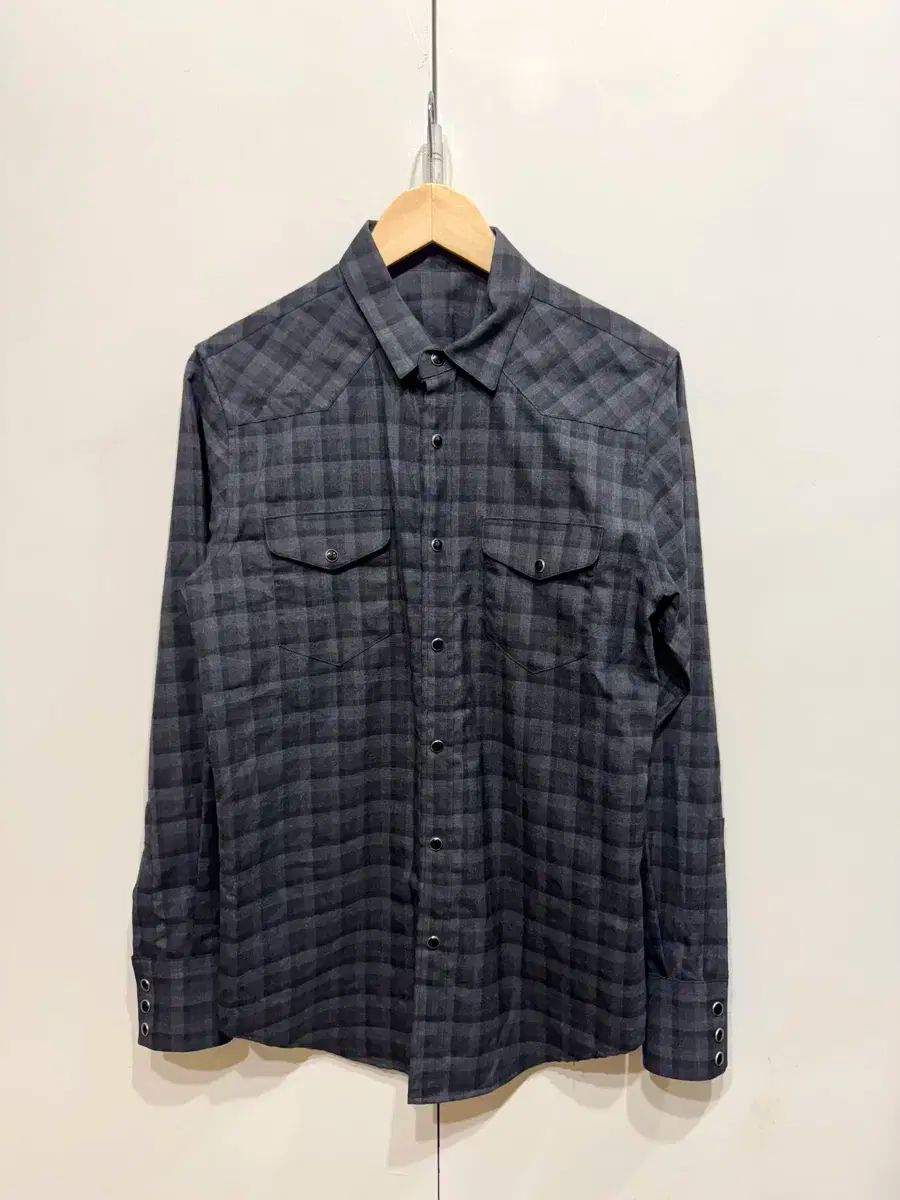 13AW Saint Laurent サン ローラン イーディス リーマン シーズン チェック ウエストン シャツ