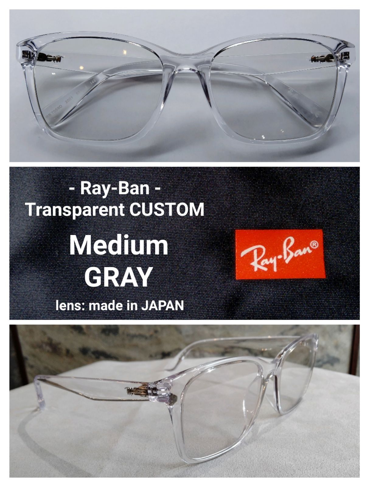 Ray・Ban』 Transparent CUSTOM ‐ GRAY アジアンフィット（レイバン ...