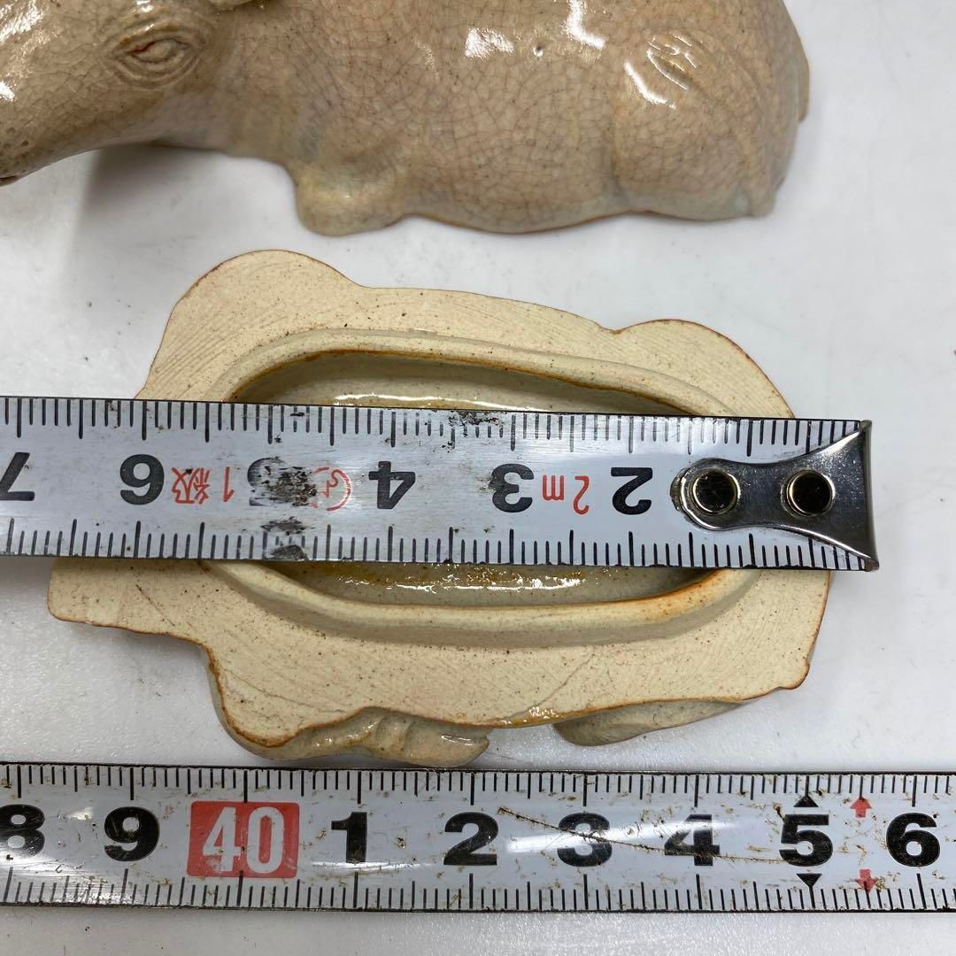 十代 高麗陶兵衛 萩焼 牛香合 共箱 東さ6-1021 2 F 洋陶器 卓上オブジェ