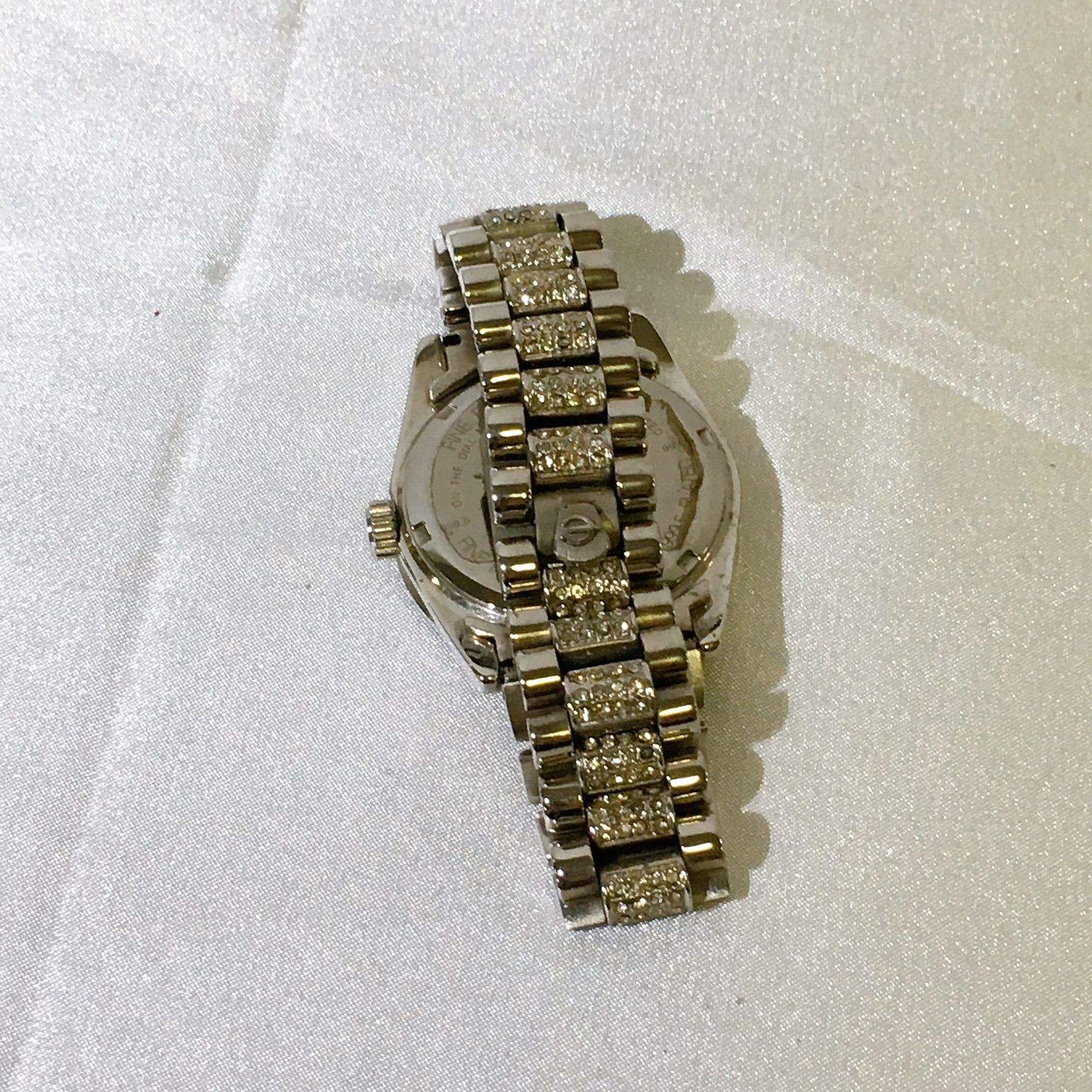 ELGIN DATE QUARTZ DELUXE FINE PLATINUM 999.5 エルジン