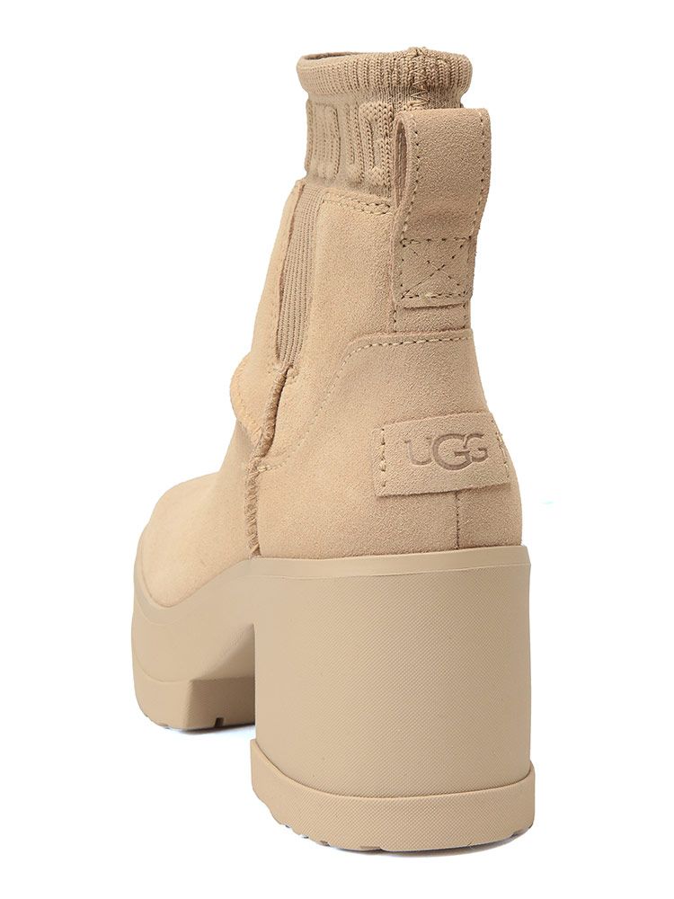 UGG アグ ロゴ ニットゴア ショートブーツ Moxy Chelsea KIN-KAAI_COM