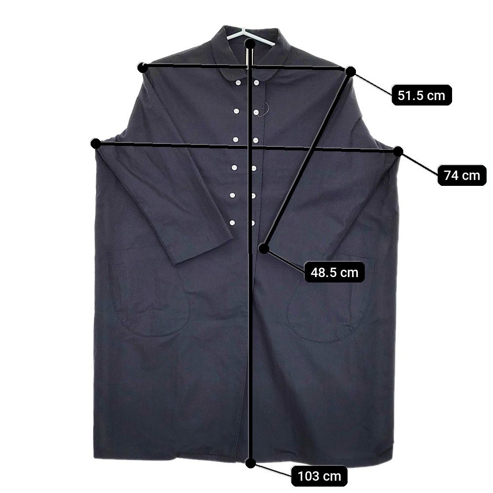 sirone ダブルボタン オーバーサイズコート コットンナイロン サイズS  