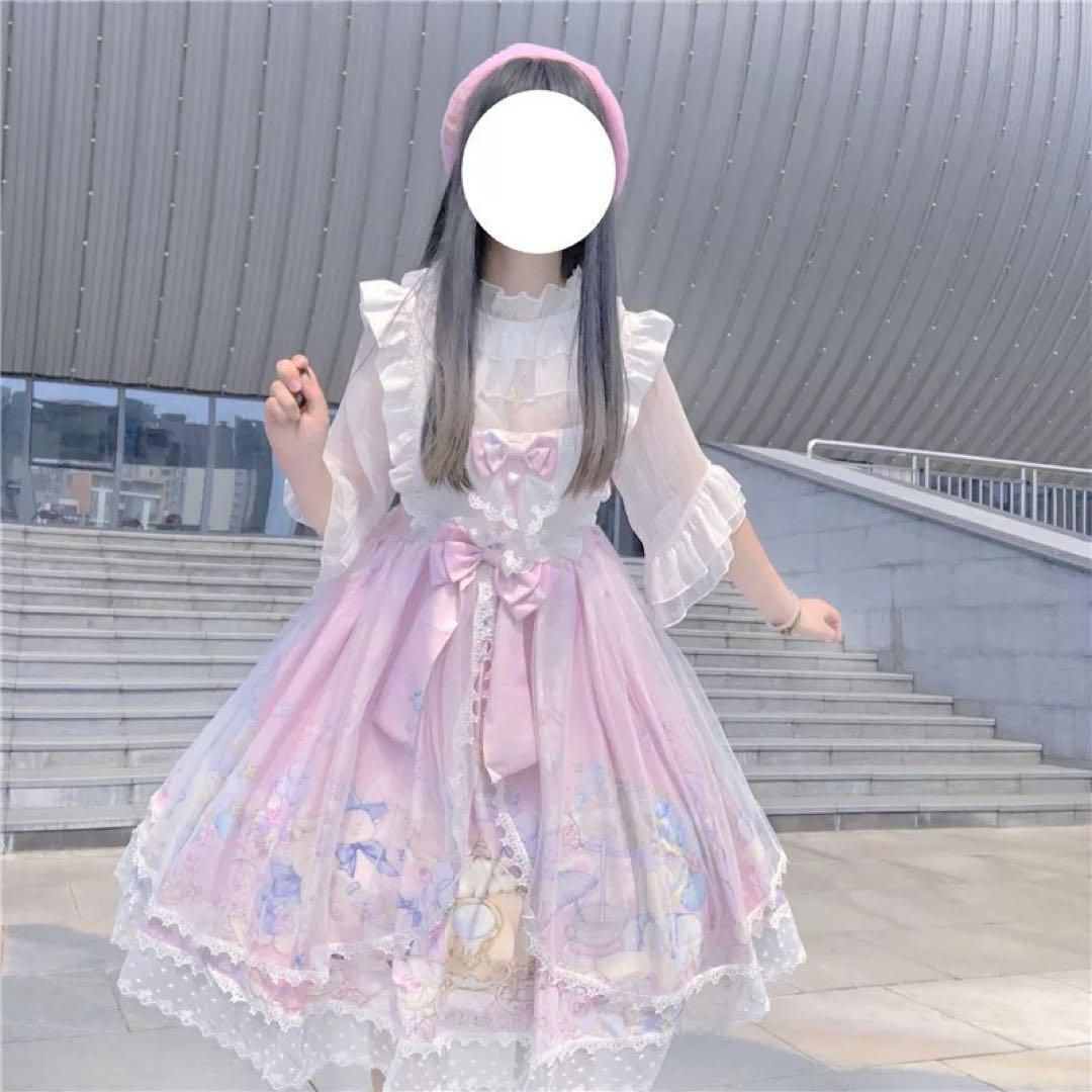 お出かけに♪パステルロリータワンピース 普段着や女子会にも