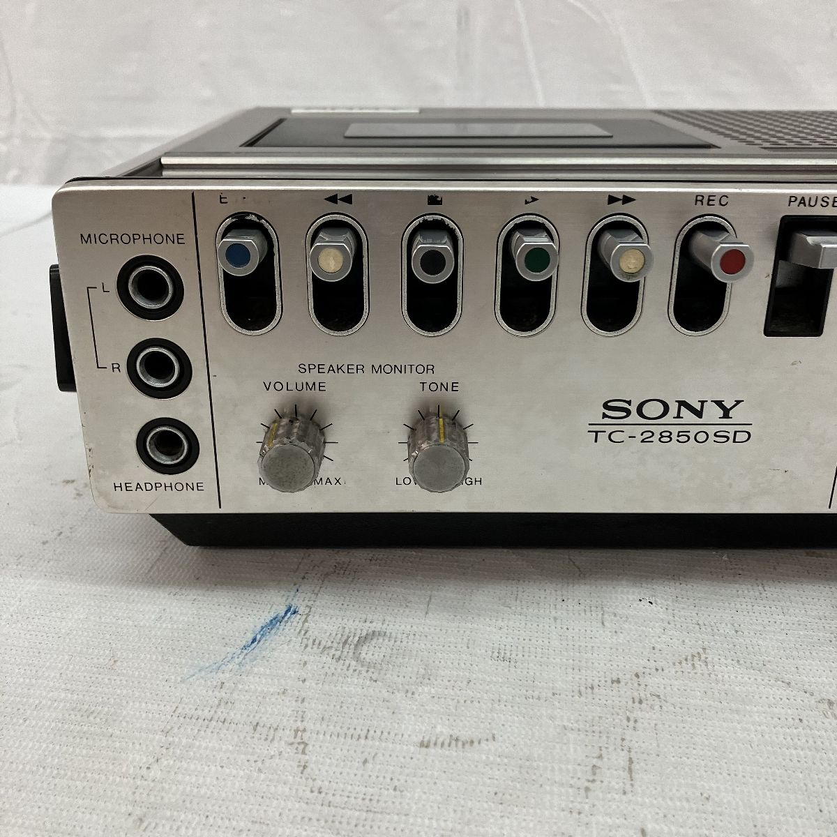 SONY TC-2850SD ステレオ カセットデッキ カセットレコーダー 音響機材 オーディオ 昭和 レトロ ソニー ジャンク C9054882