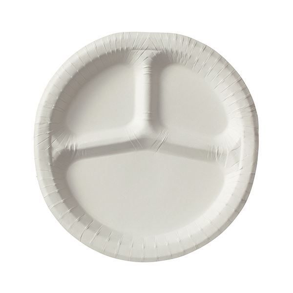 まとめ ペーパーウエア ナチュラルパルププレート 仕切付 24 cm NSP