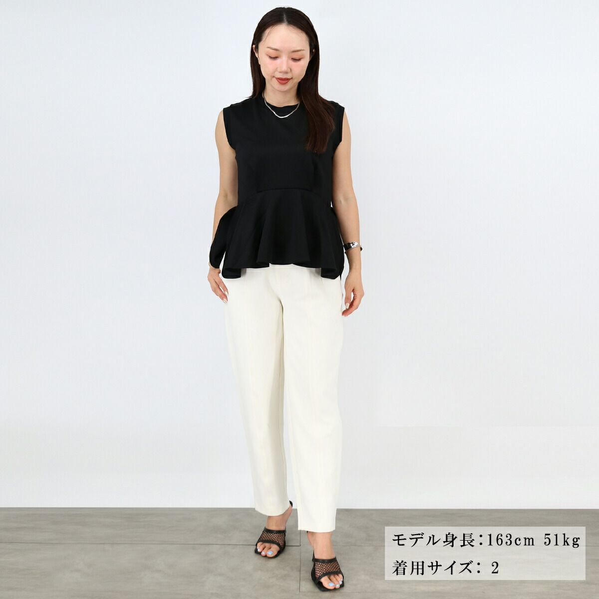 センソユニコ慈雨ジウトップスチュニックジレ袖なしノースリーブ