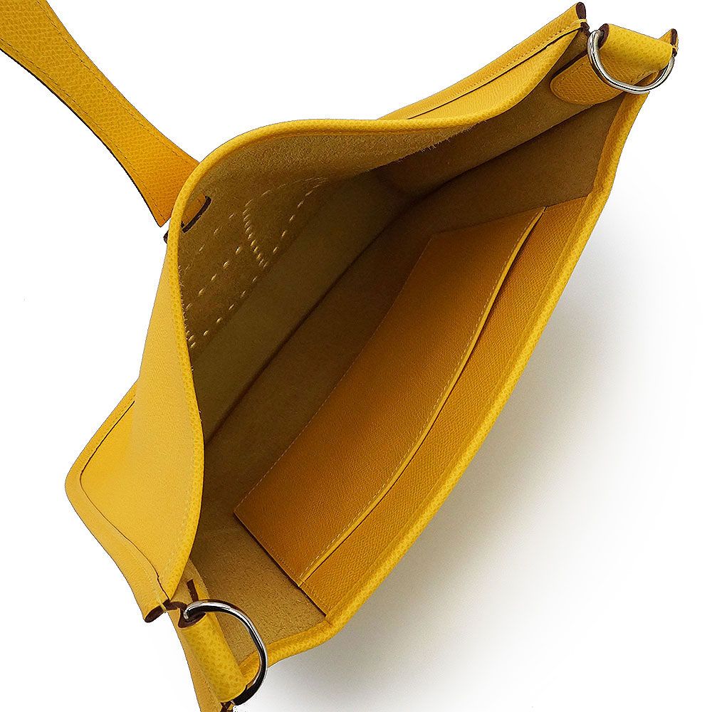 （未使用　展示品）エルメス HERMES エブリン エヴリン 1 アン 29 PM ショルダーバッグ 斜め掛け ヴォーエプソン レザー ジョーヌ イエロー シルバー金具 □I刻印 エルメス エブリン エヴリン 1 アン 29 PM ショルダーバッグ 斜め掛け