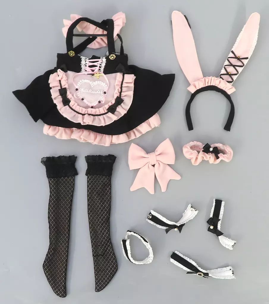 ドールアクセサリー MSD|MDD用 ユグンミウサギ 黒×ピンク