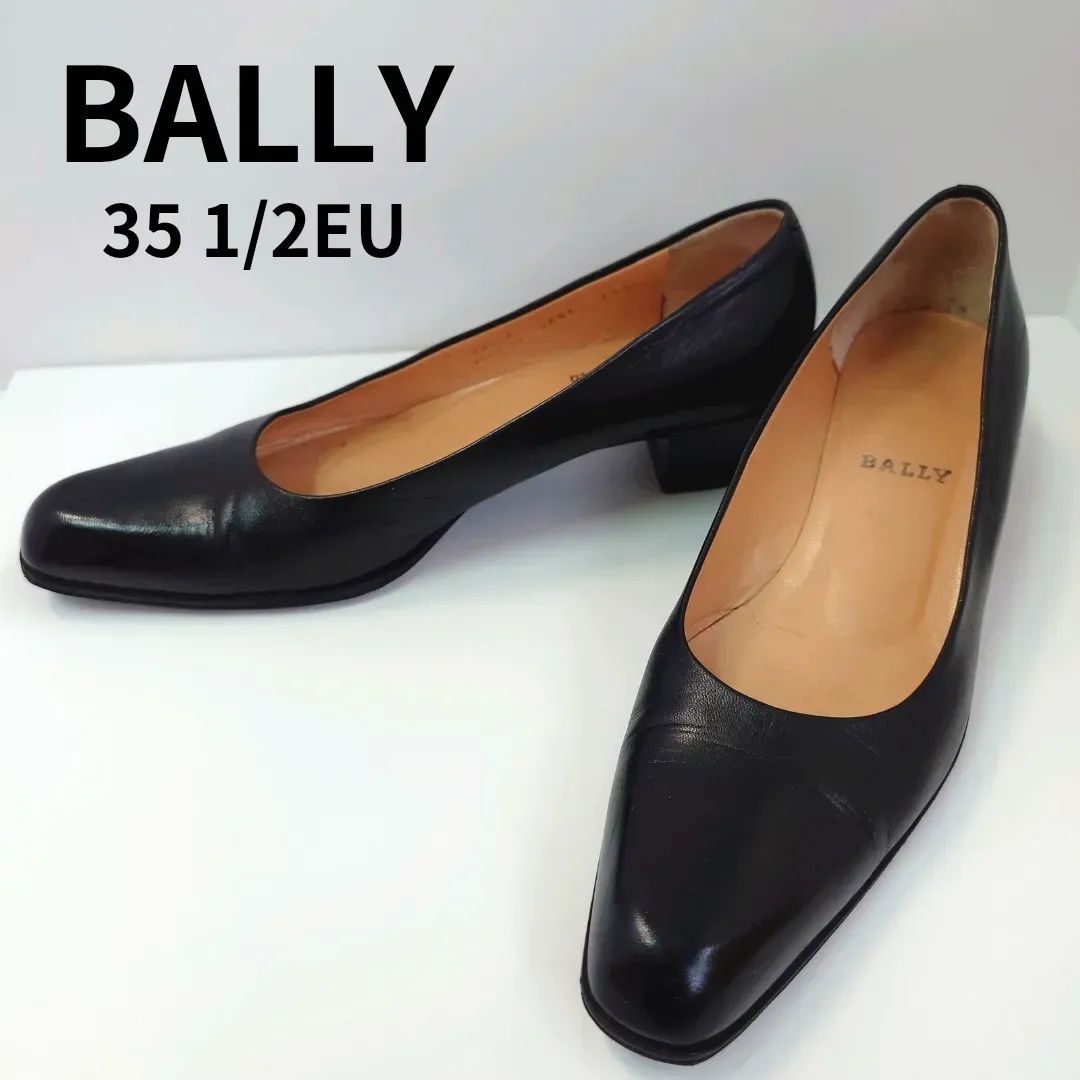 BALLY レザーパンプス 黒 ブラック 35 2/1 22.5cm〜23cm レディース 中古 - メルカリ