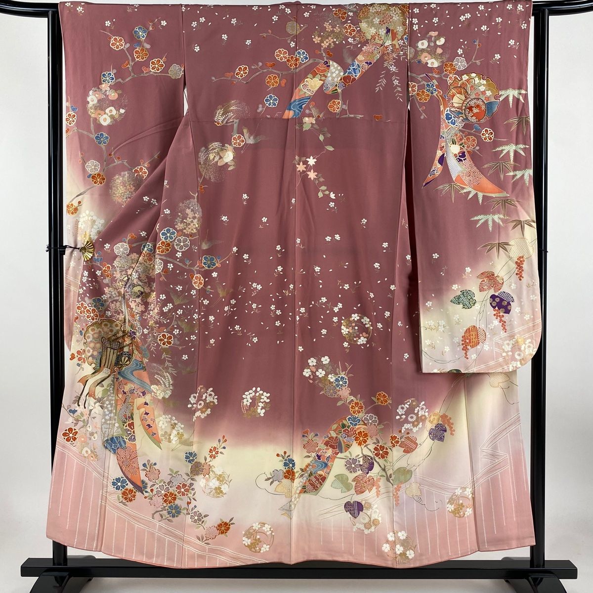 振袖　美品　身丈156cm　裄丈64.5cm　成人式　結婚式　正絹　MM59 振袖美品身丈156cm裄丈64.5cm成人式結婚式正絹MM59