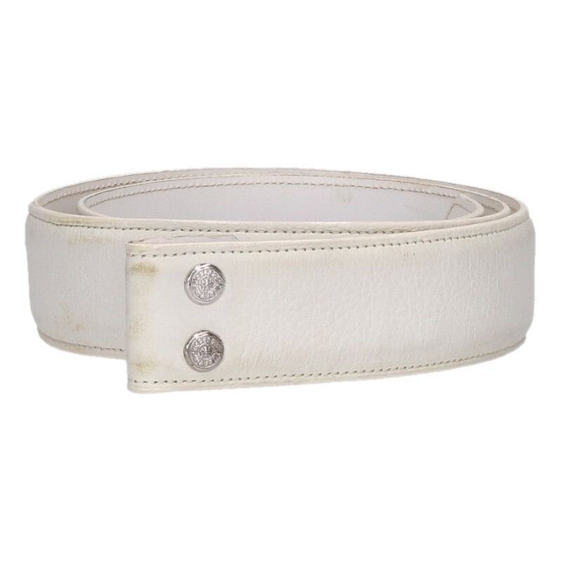 クロムハーツ 1.5 STRAP inchスクロールレーベルリベッツ レザーベルト メンズ 34