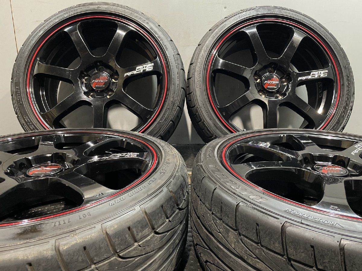 DUNLOP DIREZZA DZ101 225 40R18 夏タイヤ RMP RACING R50 18インチ 7.5J5HPCD112 50 ブラック 22年製 バリ溝 VW ゴルフ等 MTF142