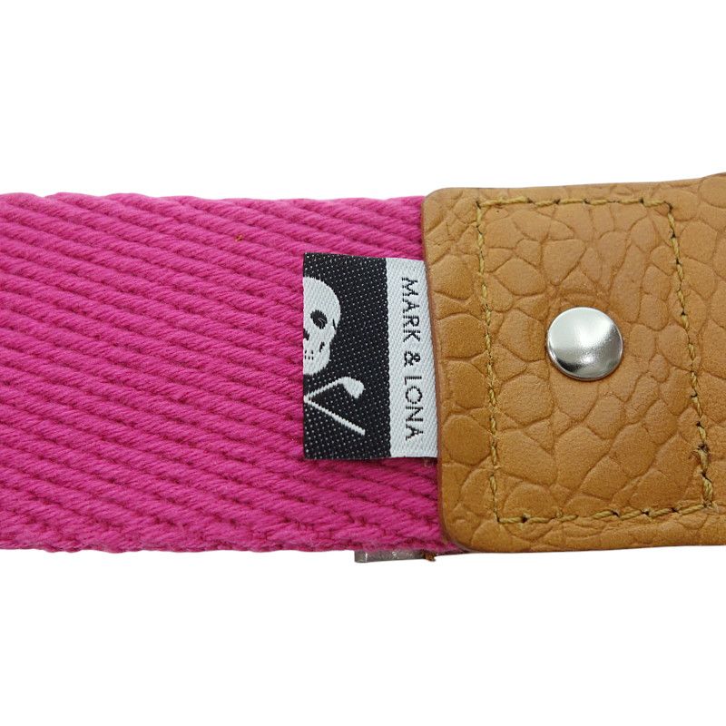 【新品・タグ付き】MARK & LONA ピンク ベルト Sサイズ マークアンドロナ/MARKLONA ダブル Dリング コットン ベルト