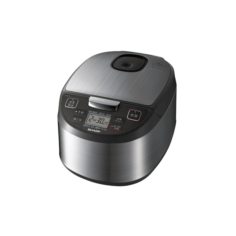 シャープ 炊飯器 マイコン方式 5.5合 黒厚釜 球面炊き シルバー KS-S10J-S