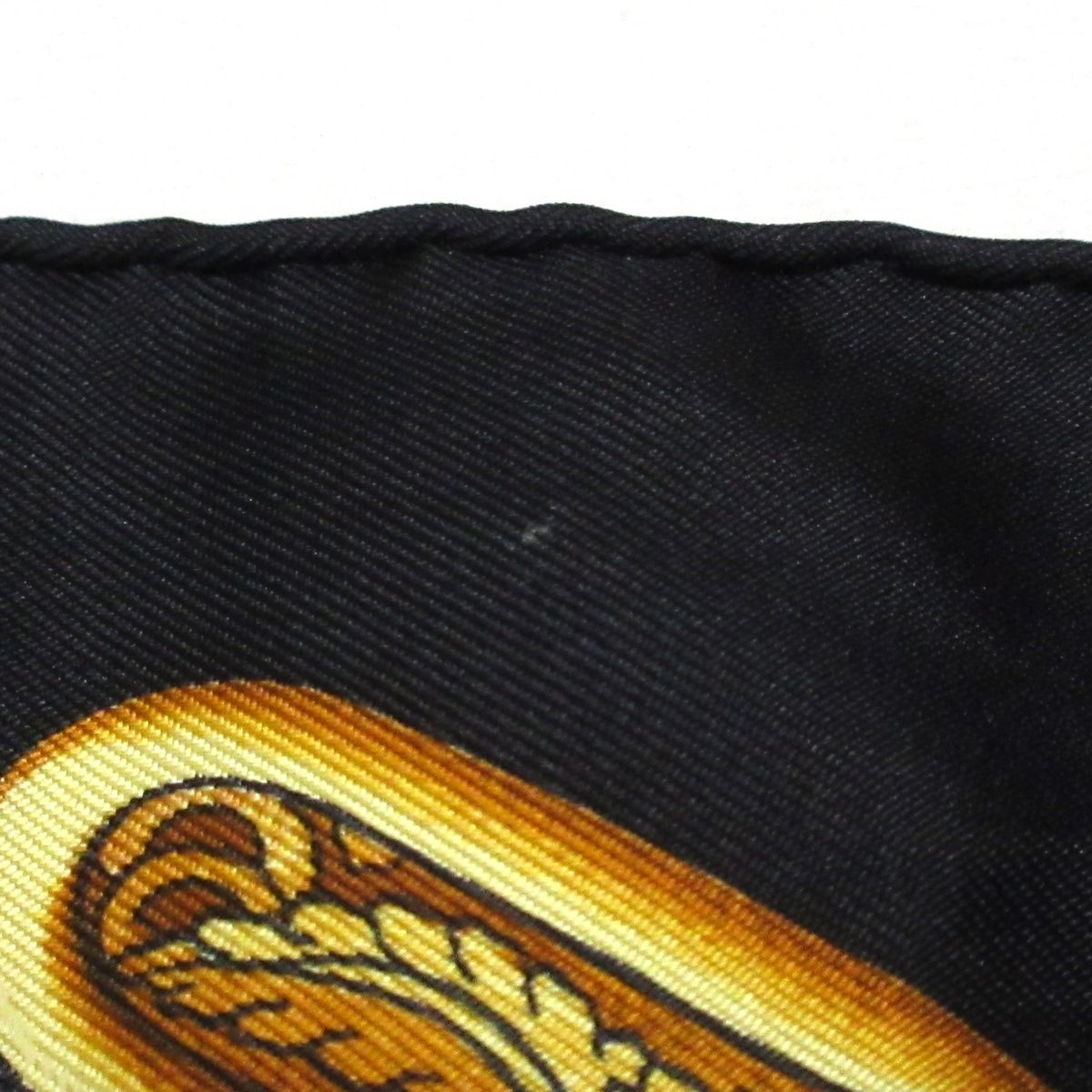 HERMES(エルメス) スカーフ美品 カレ90 黒×ブラウン×マルチ EUROPE