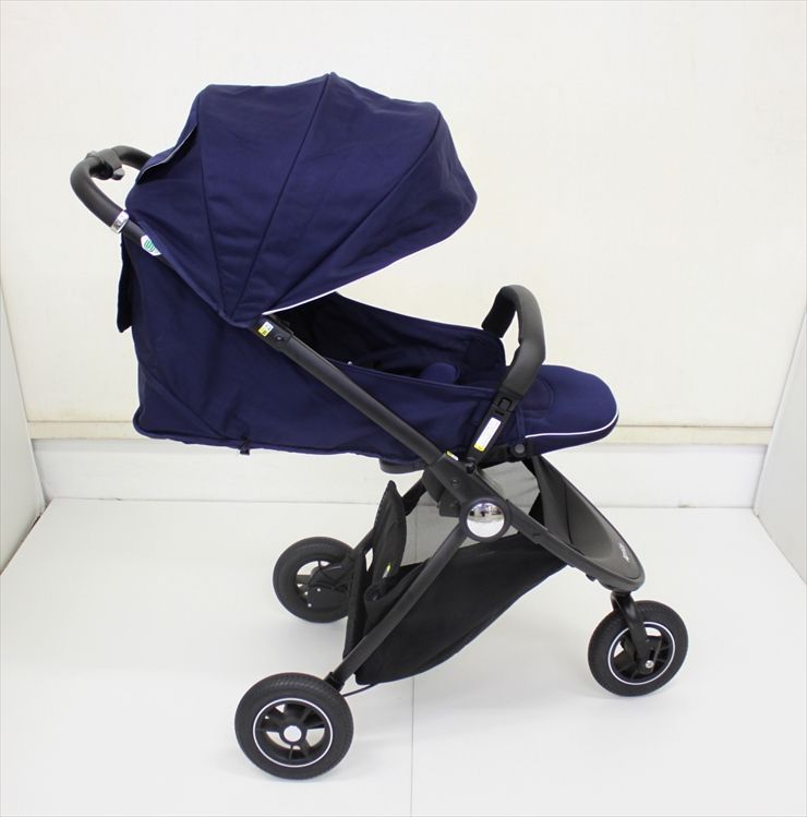 美品 イージーバギー ネイビー 3輪ベビーカー メンテナンスフリー