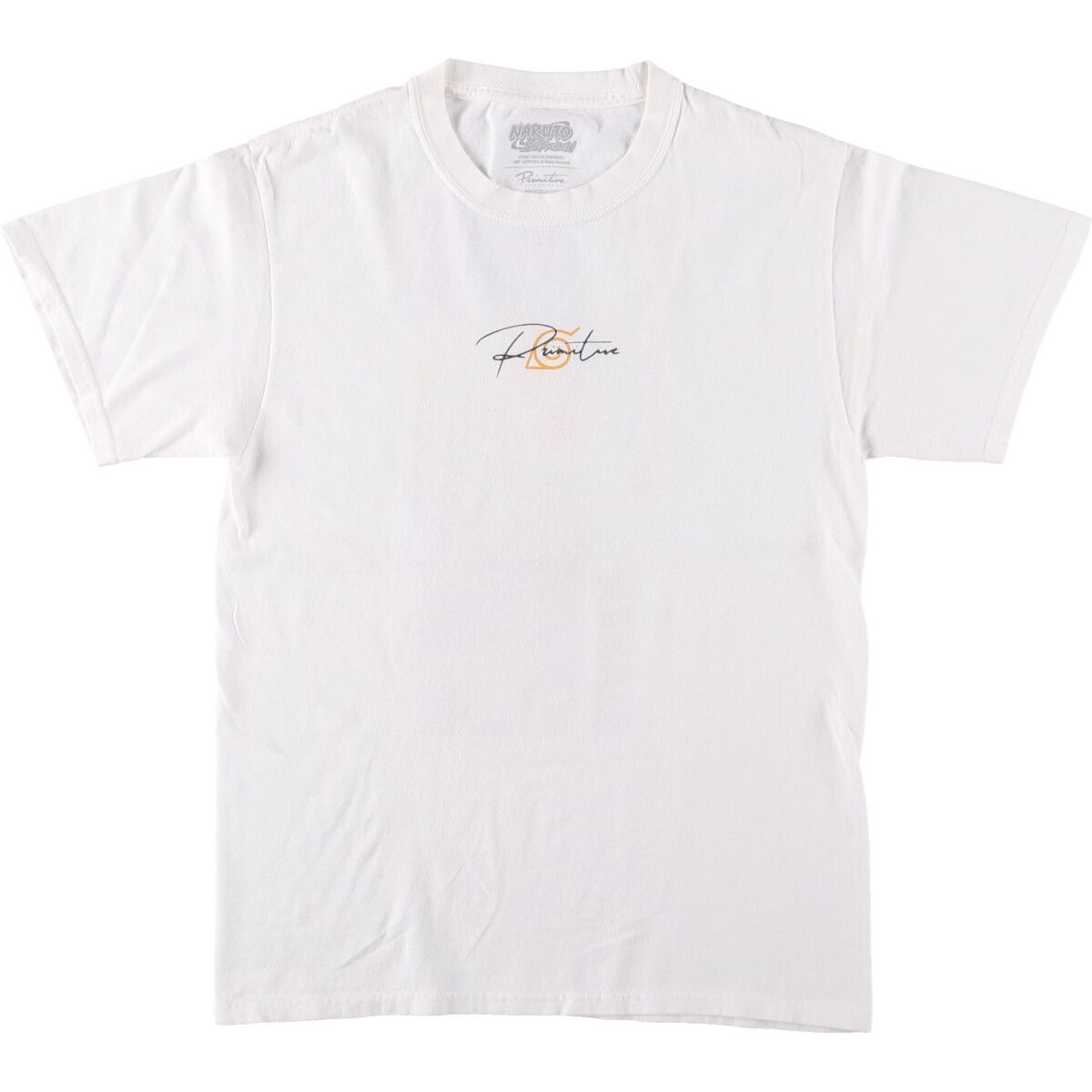 古着 NARUTO SHIPPUDEN ナルト疾風伝 うずまきナルト バックプリント アニメ キャラクタープリントTシャツ メンズS相当/eaa543256