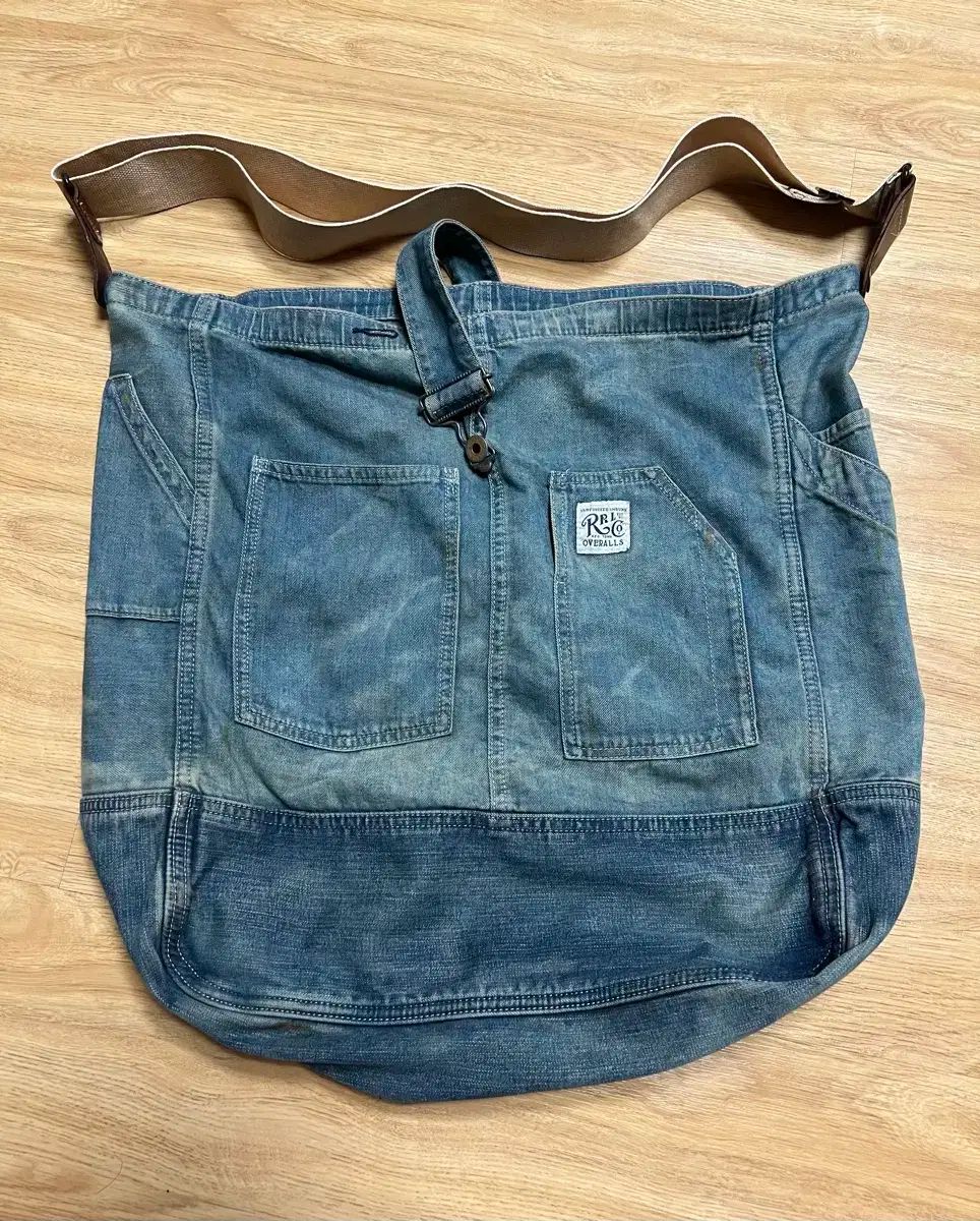 RRL ダブルRL ラルフローレン デニム オーバーオール クロスバッグ