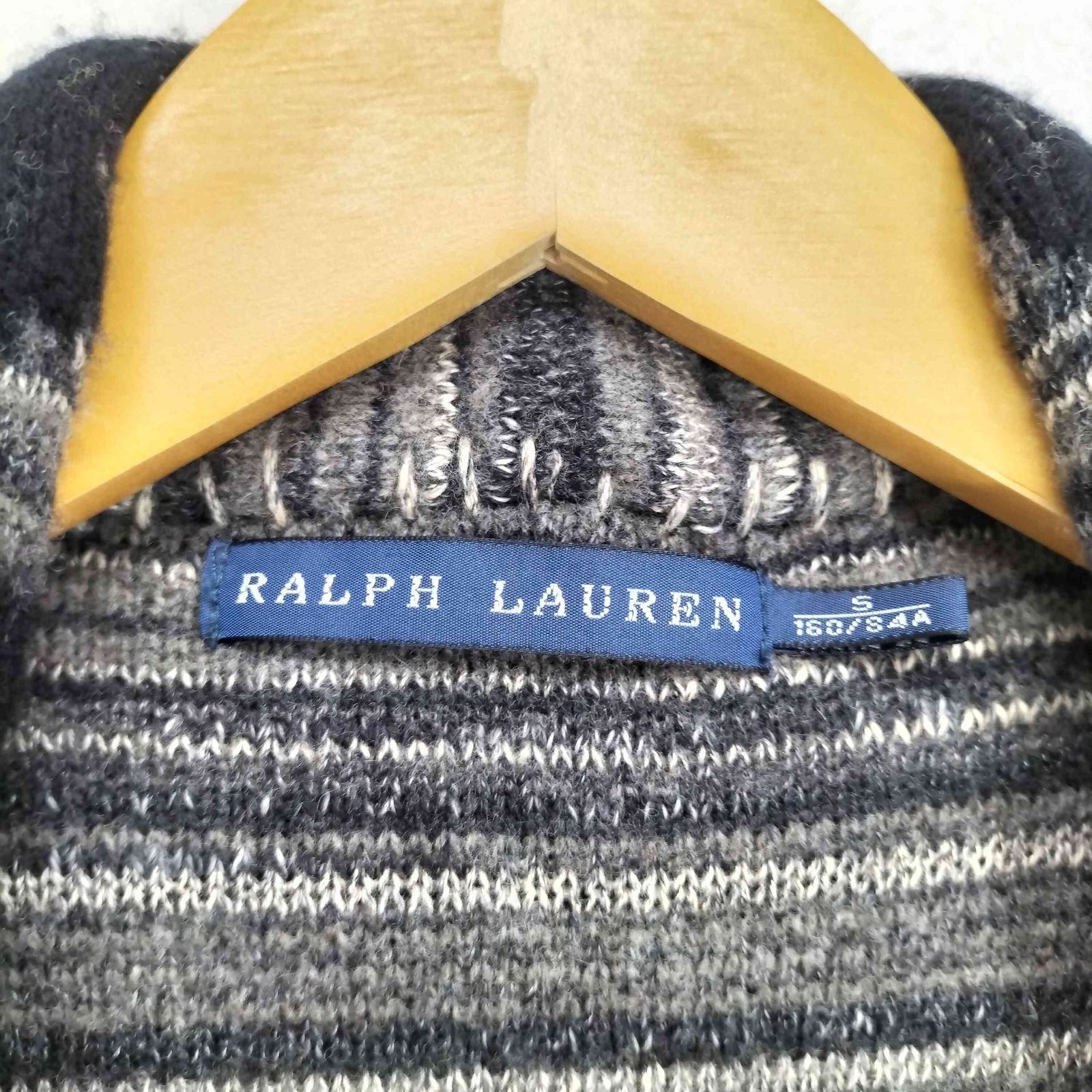 ラルフローレン RALPH LAUREN ネイティブ柄 カシミヤ混 ボタンレス