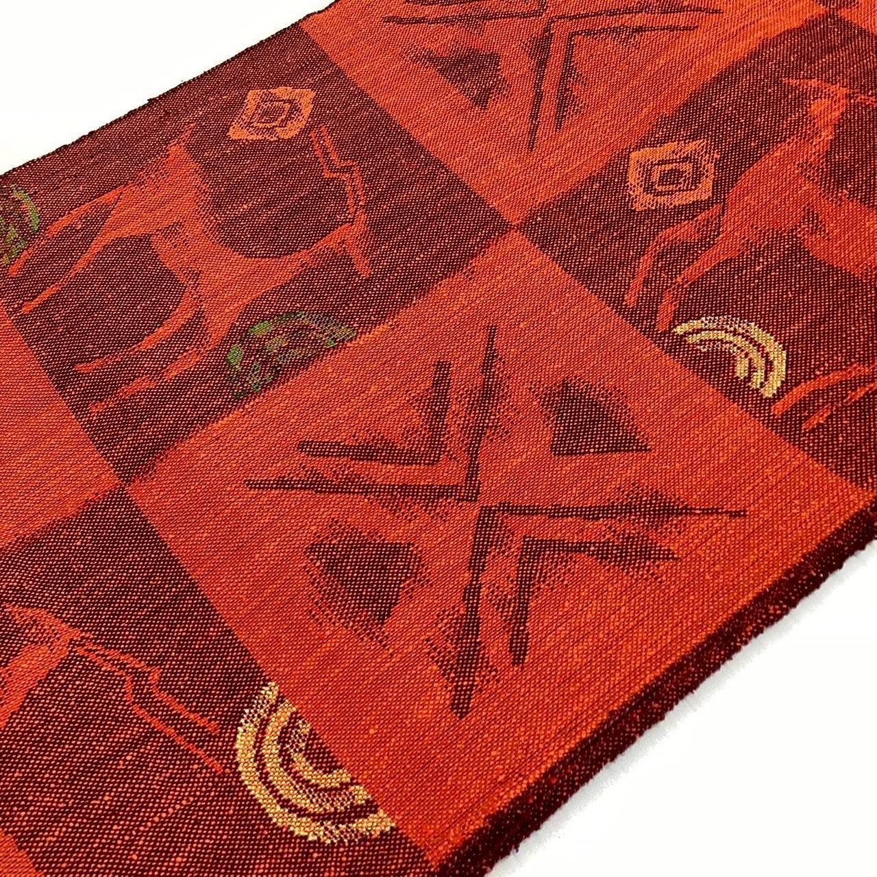 5692］名古屋帯 市松模様 紬地 八寸 正絹 着物 - メルカリ