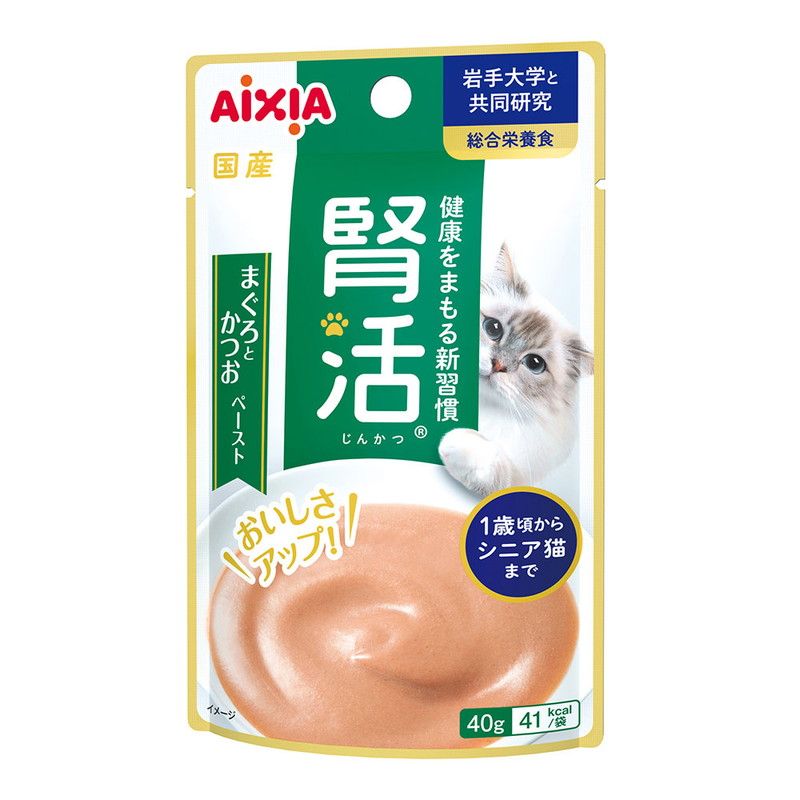 【同梱不可】【48個セット】アイシア 腎活　まぐろとかつおペースト 40g