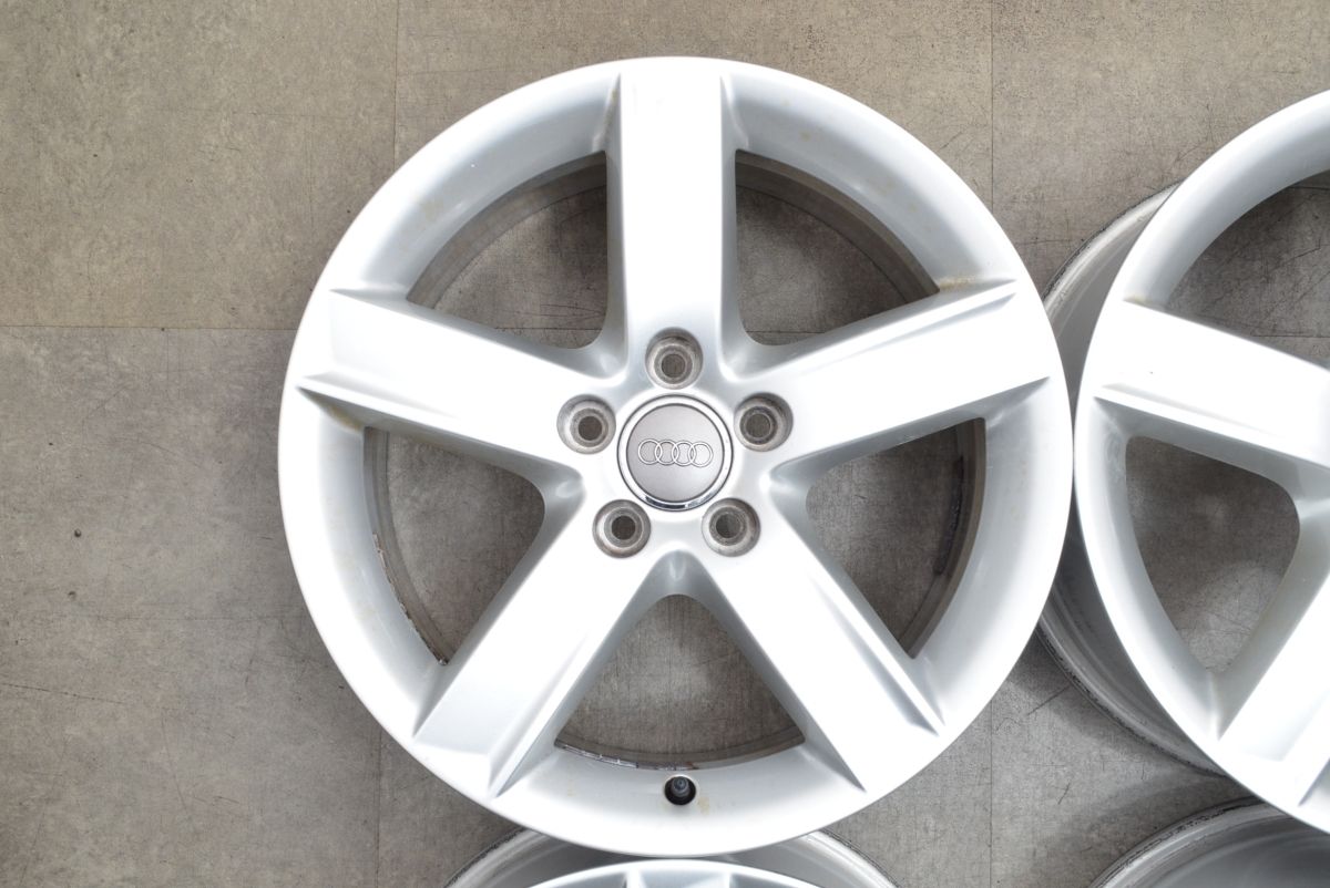 程度良好品 アウディ 8R Q5 純正 17in 7J 37 PCD112 4本セット ホイールのみ 品番 8R0071497 交換用 スタッドレス用に A4 流用 Audi TRITUETUBI_COM