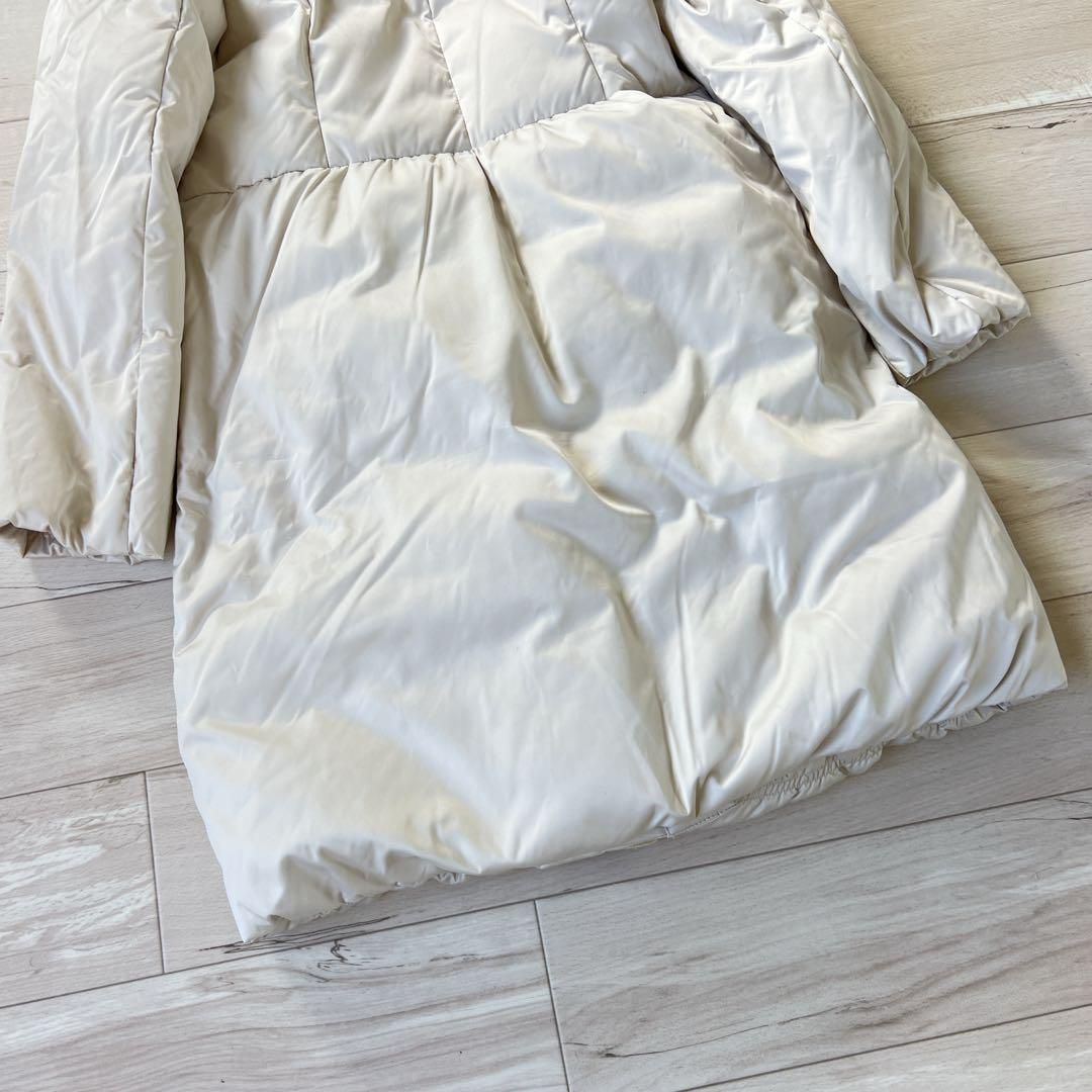 美品】近年タグ スーパービューティー ダウンコート 花リボン ビジュー 