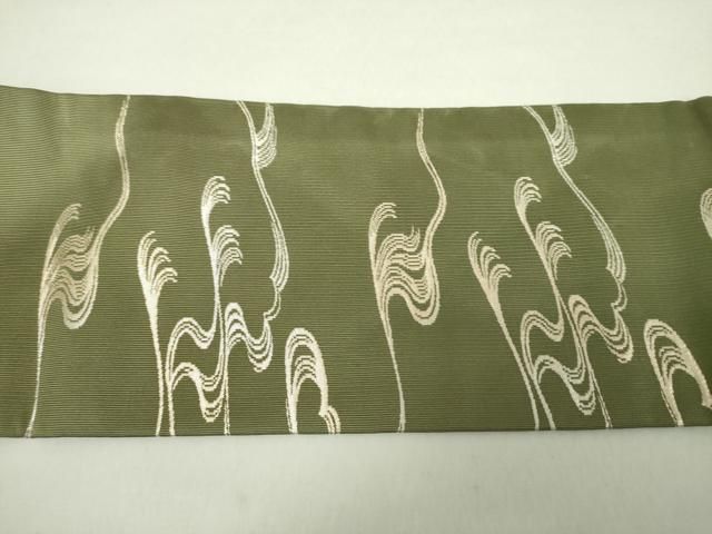平和屋着物○綴れ 九寸名古屋帯 流水文 金銀糸 正絹 逸品 DAAY1300ps