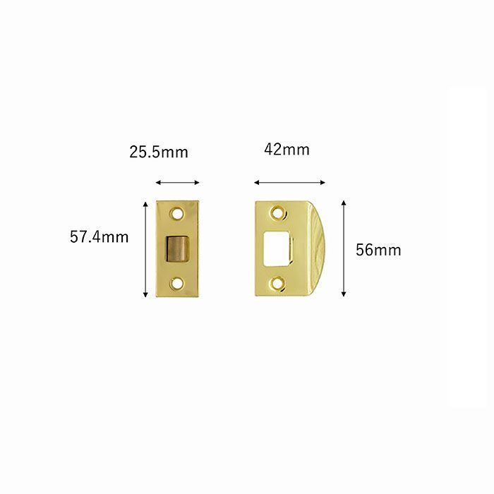 真鍮製ドアノブ ラッチ付き ジョージアン ラウンド - 家具、建具、真鍮