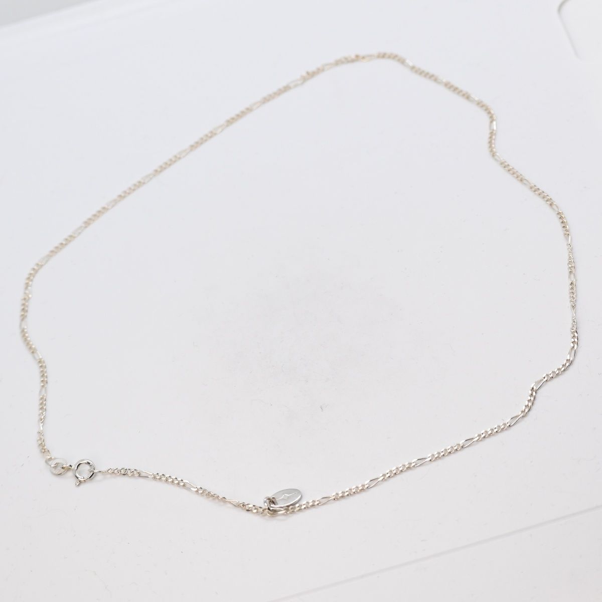 研磨済】SAAD シルバー925 チェーン 長さ45cm 幅2mm サード ネックレス