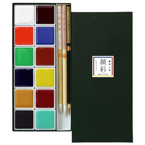絵手紙セット あかしや 絵具 絵手紙セット 12色 AP300-12V