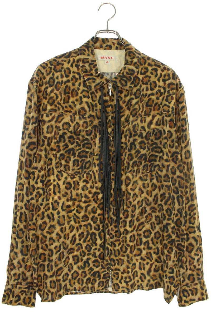 エムエーエスユー 22AW ZIP-UP LEOPARD SHIRT MVFW-SH0622 ジップアップレオパード長袖シャツ メンズ 48 -  メルカリ