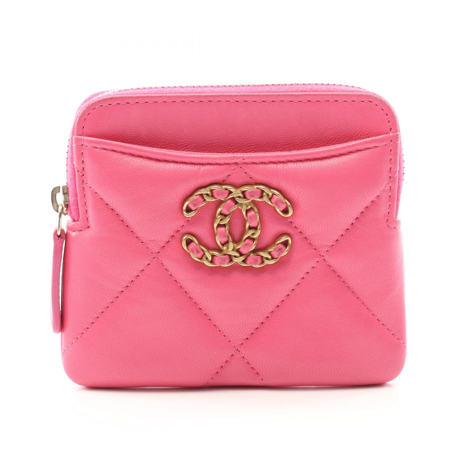 シャネル CHANEL コインケース 19 ディズヌフ AP2086 ピンク ラムスキン 羊革 19 ディズヌフ レディース Used B