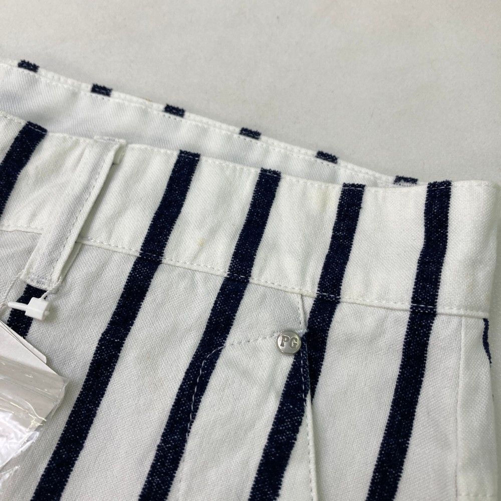 パーリーゲイツ  ハーフパンツ　ストライプ PEARLY GATES パーリーゲイツ ハーフパンツ ネイビー×白