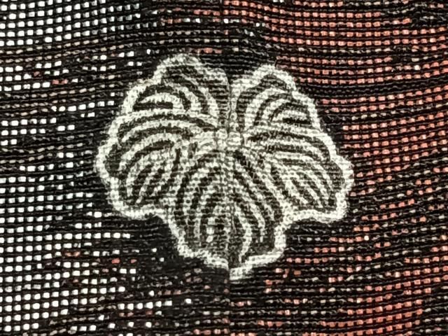 平和屋着物＃羽織 寿光織 舞菊文 黒地 金銀糸 正絹 逸品 CAAV5627id