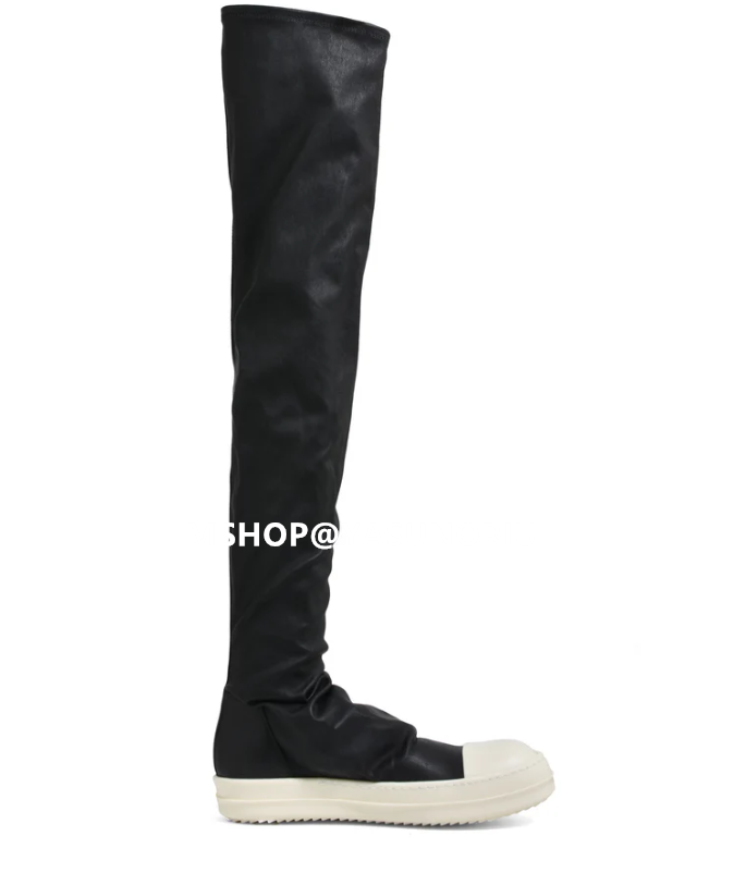 Rick Owens KNEE HIGH STOCKING SOCK SNEAKS / BLK MILK