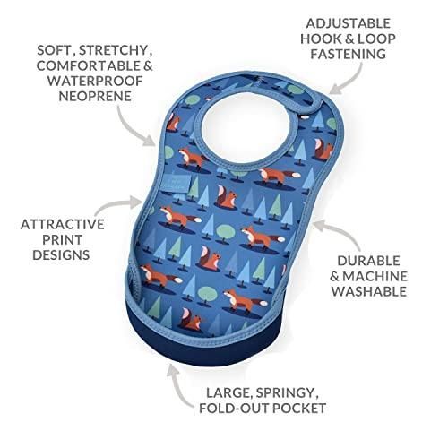 【2025年最新作】 Bibetta ビベッタ お食事エプロン 洗濯機で洗える スタイ 袖なし 離乳食 保育園 食事用エプロン ウルトラビブ フォックス 商品説明もしっかり。