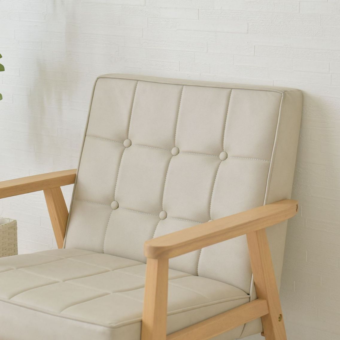 1人掛 フェイクレザーソファ