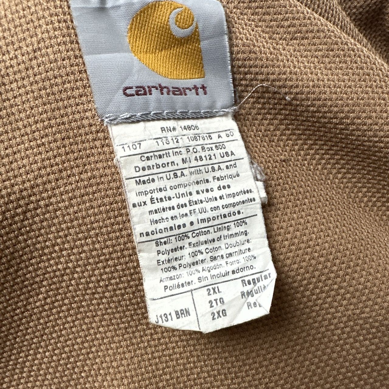 USA製 Carhartt 鬼フェード duck active jacket カーハート ダック地 