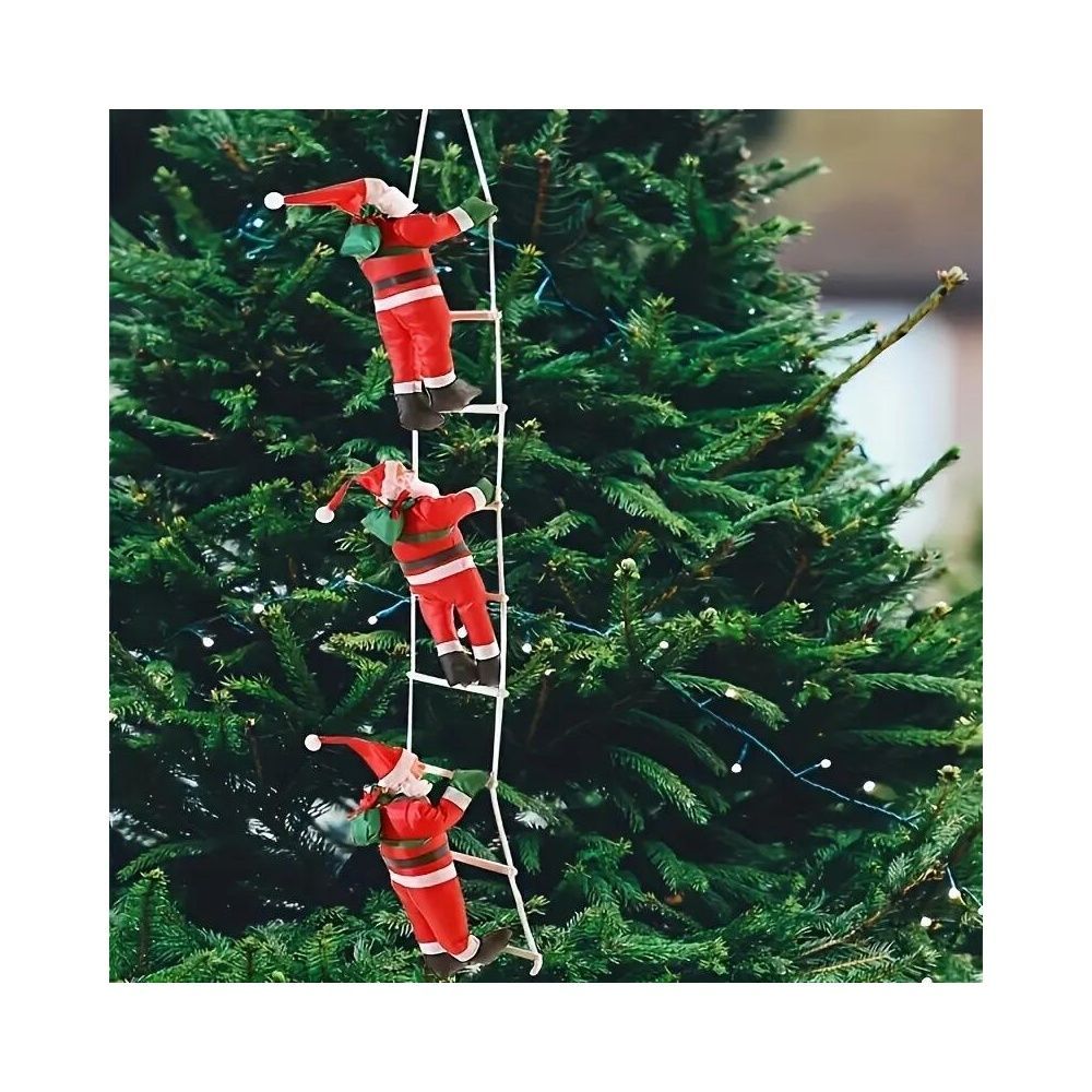 LDMK サンタクロース クリスマス はしごサンタ飾り (サンタ3体) クリスマスツリー オーナメント サンタクロース 人形 パーティー 吊り ...